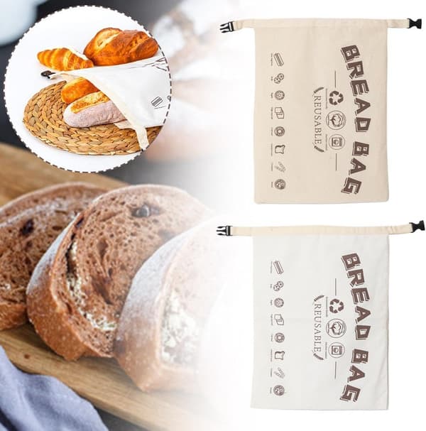 1-pakke XL bivoksbrødposer for surdeig