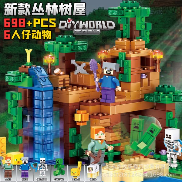 Phantom Ninja Minecraft Treehouse Building Blocks - Educational Toy for Boys and Kids - Gift 8806 Mechanical Cave