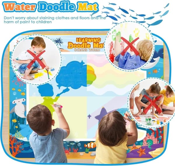Vann Tegnematte for Barn 1–6 År – Interaktiv Malelek & Aqua Magic Doodle-matte for Jenter og Gutter #2