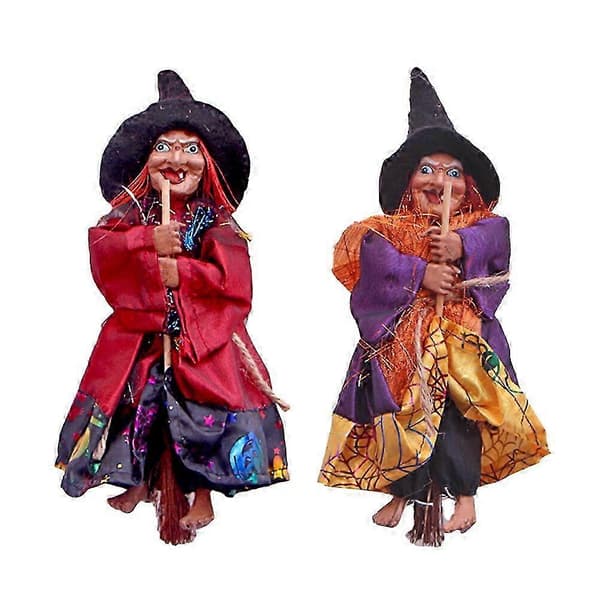 2 stk Halloween Heksehengende Dekor, Festpynt, Spøkelseshus Rekvisitter Tilfeldig Farge