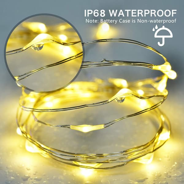 [12-pack] Stjärnformade ljusslingor batteridrivna, 2m 20 LED koppartrådsflaskljus, eldflugeslinga