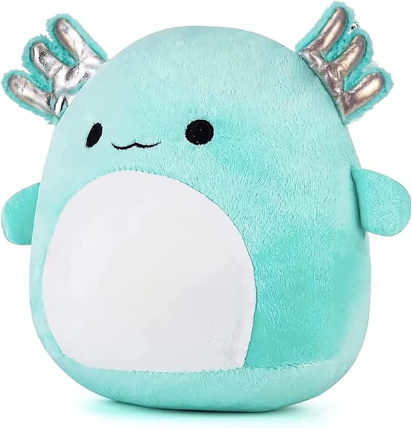 Soft Plush Axolotl Stuffed Animal 30 cm Blue