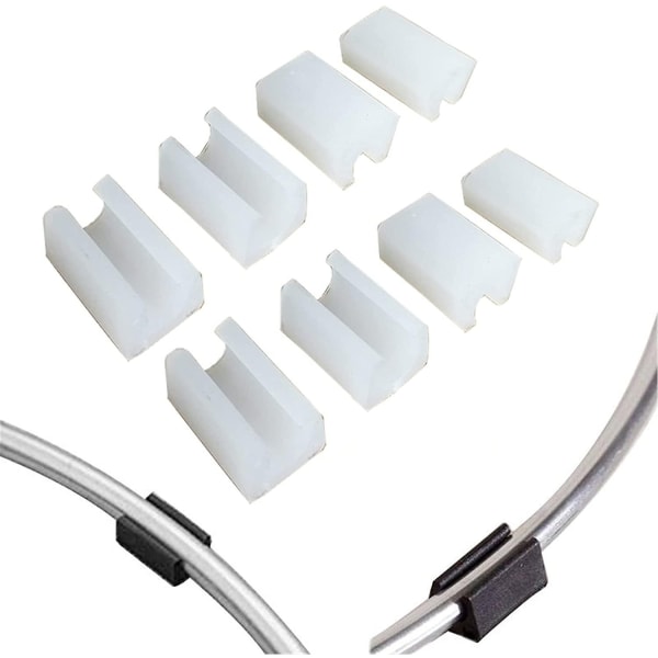 32 st möbelbensskydd i silikon, rörformade ändskydd, buffertar, stopp, möbelgolvskydd, U-formade plastskydd för stolsben (10 mm, vita)