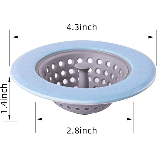 2 st köksavloppsfilter, silikonmatavloppsfilter, avloppsskydd kökssinkskorg