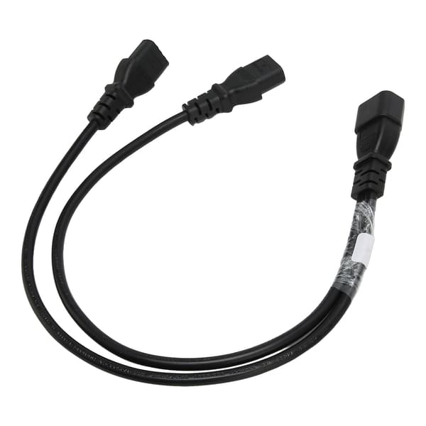 Enkel C14 til Dobbel 5-15R C13 Kort Strøm UPS Server Y Splitter Adapter Kabel for PC Skjerm Skriver