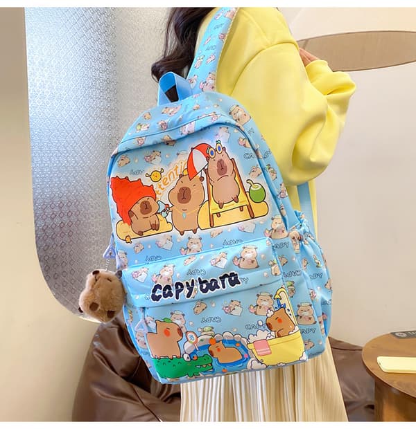 Large Capacity Backpack | Middle and Elementary School Girls' School Bag - Blue Blue