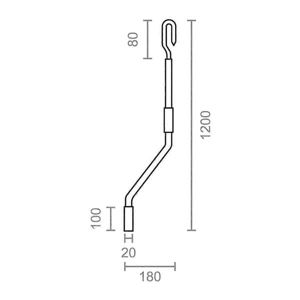 Vev för markis Micel TLD06 Vit 120 cm Låg
