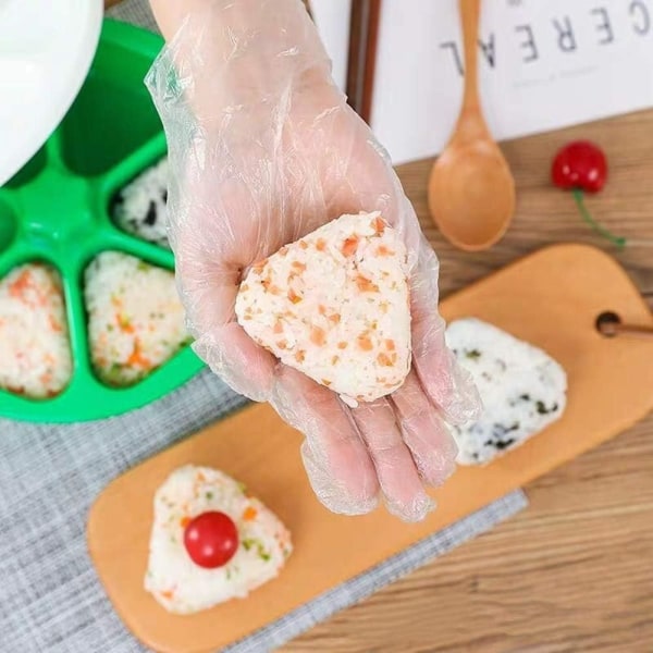 6 i 1 Onigiri-form Triangel Sushi-form, Sushi-formfodral - DIY Onigiri-tillverkare