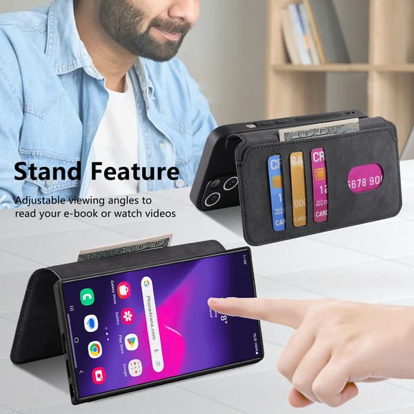 RFID-blocking case - an innovative magnetic Magsafe case with two-piece separable structure, compatible with Samsung Galaxy series (black) Samsung A04 E