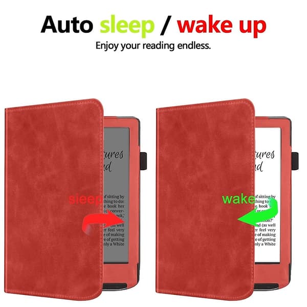 Calfskin Case for Pocketbook Verse / Verse Pro Red