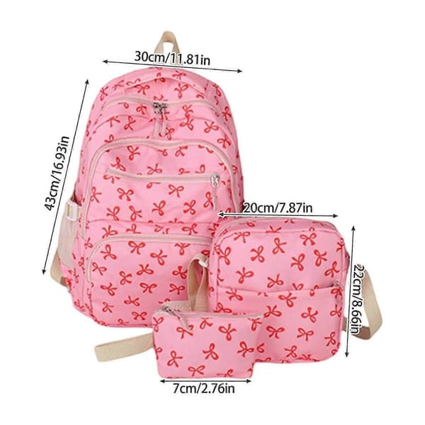 3 Pcs Large Capacity Backpacks, Everyday Backpacks, School Bag for Students, Aesthetic Backpack Sets, Simple Backpack, Travel Bag Black -HK826 Black