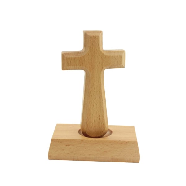 Trä stående kors, magnetiskt träkors som håller kors med bas stående kors