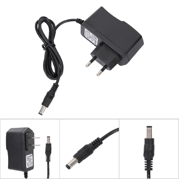 Universal 9V AC/DC-strømadapter til elektrisk guitar, enkelt effektpedal 100‑240V (EU-stik)