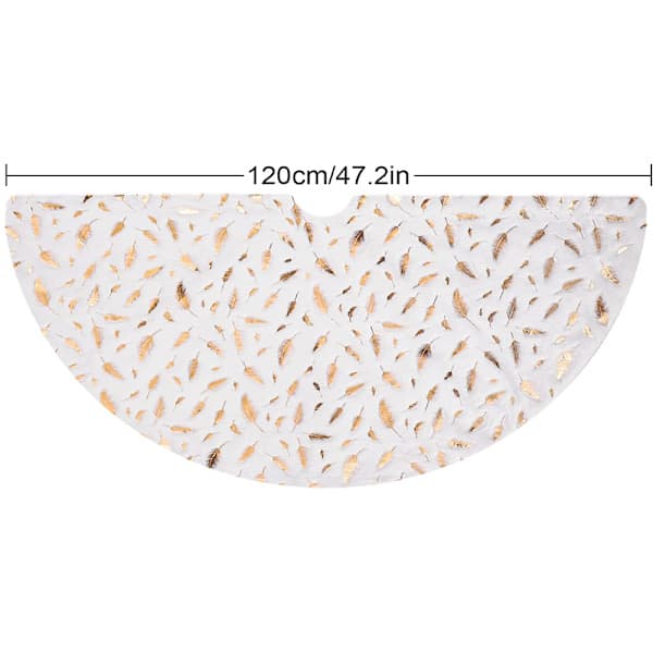 Vit julgransmönstrad matta, 122 cm, heminredning