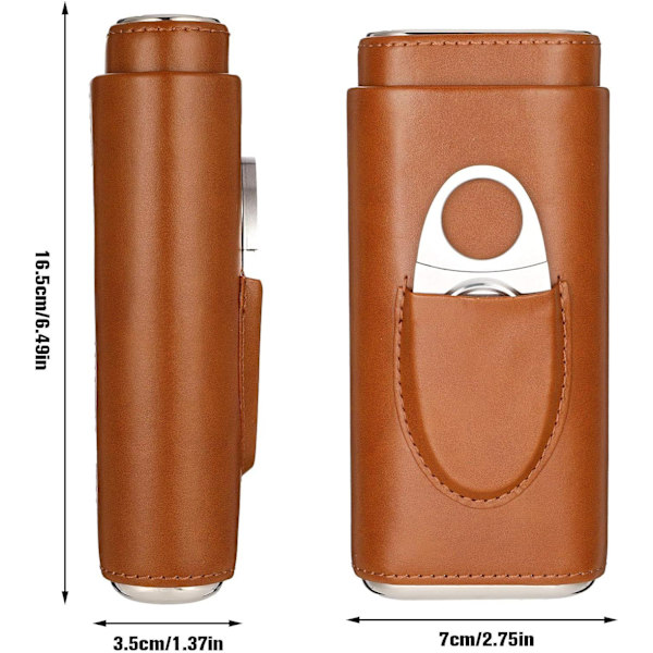 Present till pappa, Humidor, Läder Humidor med Cigarrskärare, Bärbar Humidor