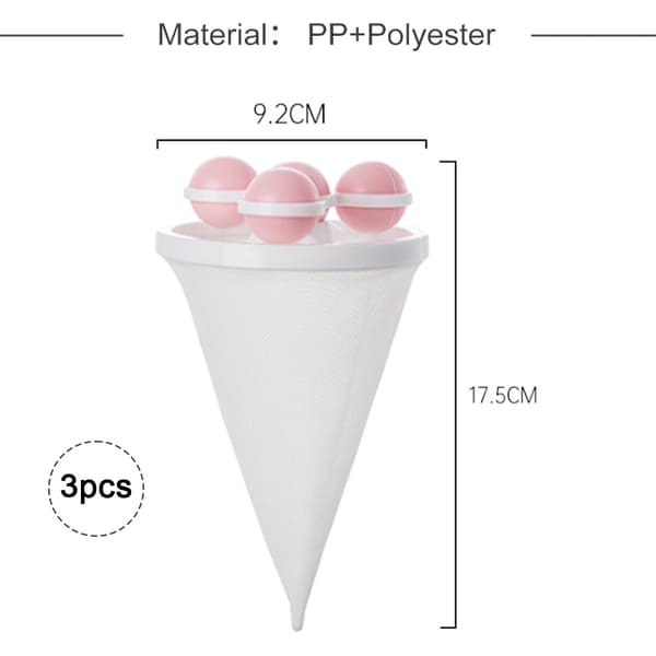 Vaskemaskinfilterposer - Rosa 3-pakning