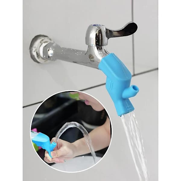 3-pack babykranförlängare silikonkranstyrning diskbänksförlängare vattenkran