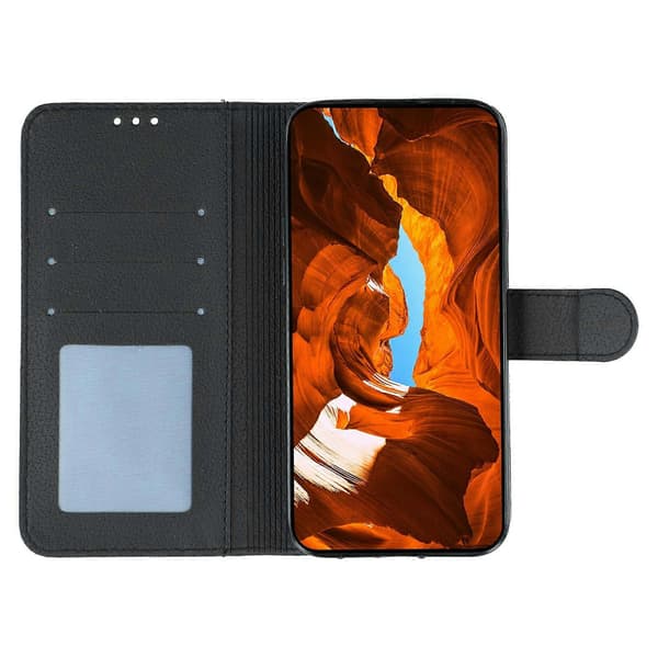TKdaddy Etui til Xiaomi Redmi 15 5G Fjerprint PU Læder Pung Etui Sort