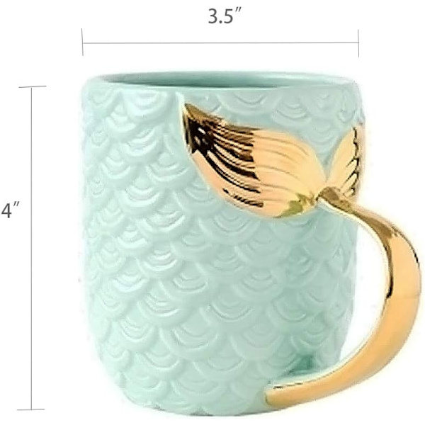 15oz Mermaid Mugg Keramisk Kaffe Mugg Stor Söta Kopp Cappuccino Te Kopp Bröllop Brud
