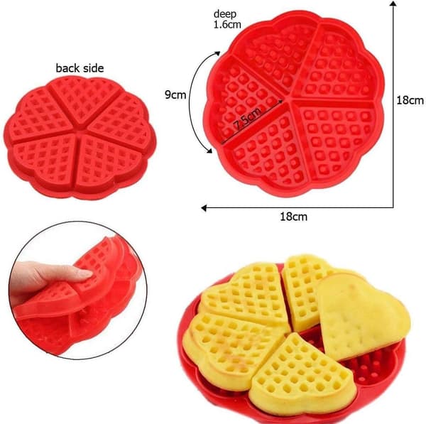 Silikonvåffelform, kakformar, bakformar, högkvalitativt nonstick-form, muffinsform