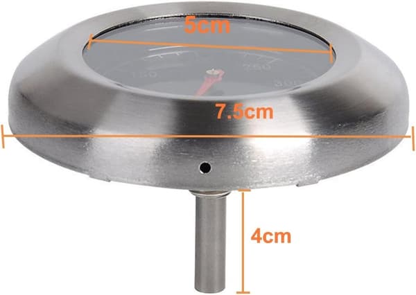 Rostfritt stål analog kötttermometer BBQ termometer utomhus rökning BBQ gasugn BBQ grill kött