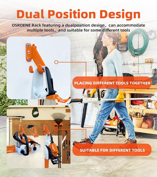 Chainsaw Hanger Chainsaw Wall Mount, Heavy Duty Chainsaw Holder, Garage Organization Garage Storage Shed Organizer Mounted Chainsaw Rack