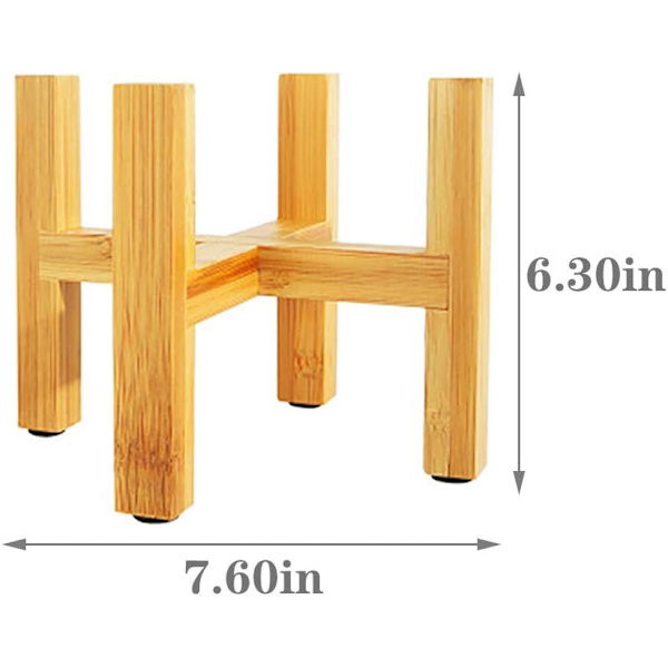 Naturlig bambu blomkruka stativ, djärva ben, lämplig för trädgård, vardagsrum, hall, arbetsrum, sovrum,