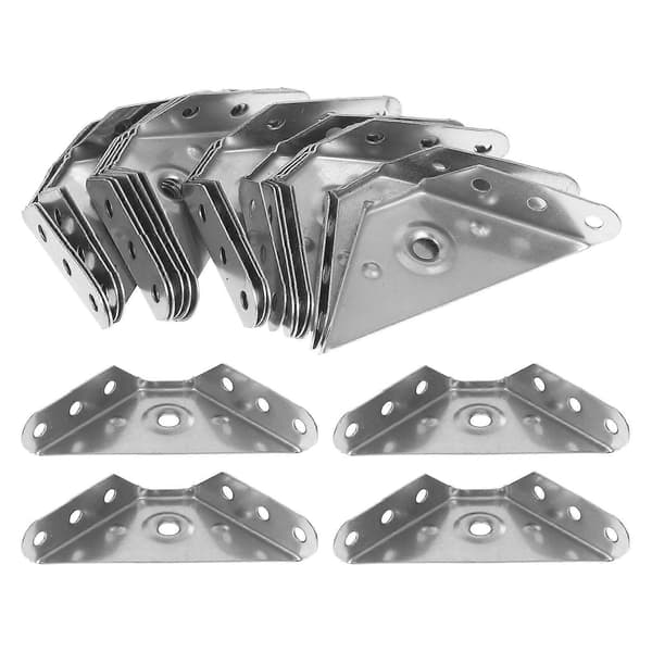 L-formade hörnförband Möbelanslutningar Hängande skåp Silver 20-pack