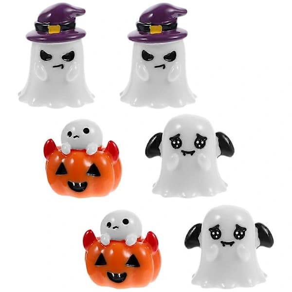 Halloween harpiks ornament dekorasjon 6 stk assorterte farger