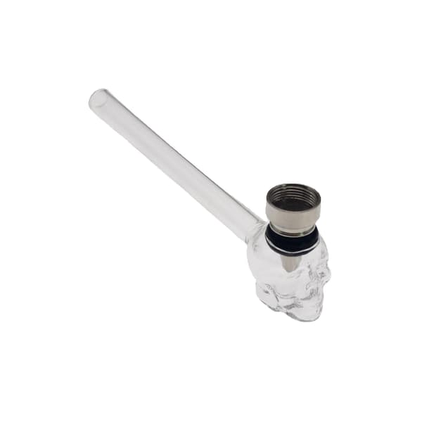2-pack glasrökrör med metallhuvud, 12,5 mm Pyrex, elegant design