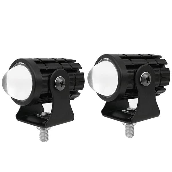 2 stk. Motorsykkel LED-spotlight med styrebryter, nærlys, doble farger, vanntett for lastebil, SUV, ATV, UTV, traktor