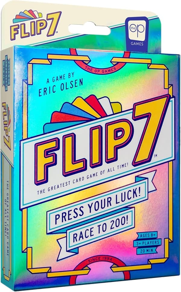Flip 7 | Selskapsspill | Alder 8+ | 3 Spillere | 20 Minutters Spilletid, Nytt