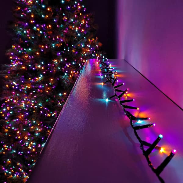 2000 LED 50m Premier Treebrights Inomhus Utomhus Jul Multifunktionella Nätanslutna Ljusslingor Med Timer I Regnbåge