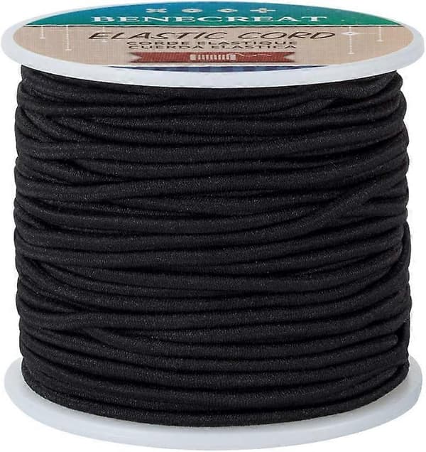 2,5 mm Sort Elastisk Snor 38 Yard Strækbar Tråd Perlesnor Stofledning Reb til DIY Håndværk Armbånd Halskæde
