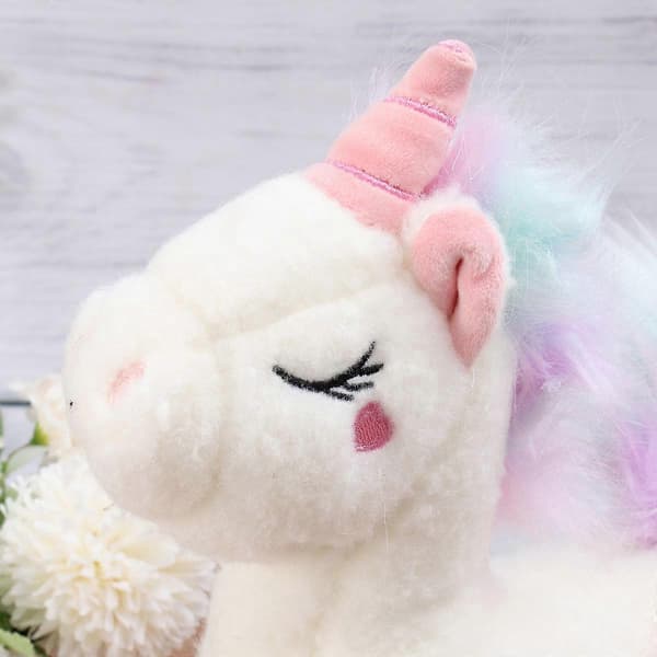 [RM] Stuffed Unicorn Doll, Throw Pillows, Toy for Home Decor, White Plush Pillow