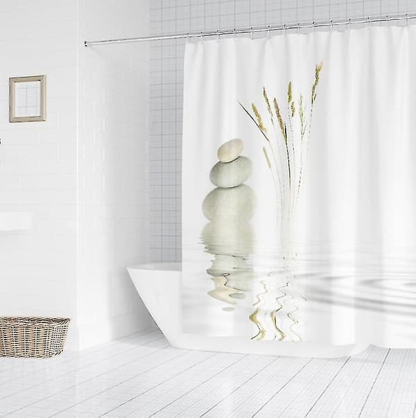 Duschdraperi 120 X 180 Cm Digitaltryck Modern Design Vattentätt Tvättbart Mögelresistent Polyestertyg Med Krokar Ingår