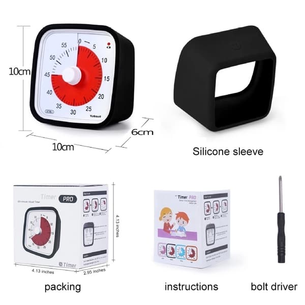 Visuell Timer for Klasserom og Barn - 60 minutter 420 2-Pack