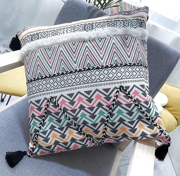 1 Kuddfodral Boho Kudde Linne Soffa Kudde 45x45 Cm