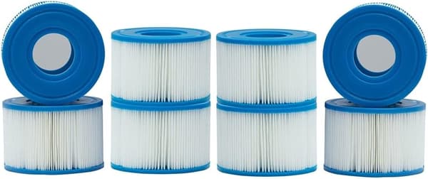 Set med 8 Intex Type S1 Jacuzzi filterpatroner, ersättningspatroner för Intex S1, typ