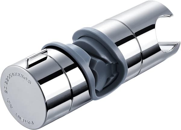 Justerbar håndbruserholder, bruserholder til glidestang 16-19 mm udvendig diameter i forkromet ABS-plast (grå)