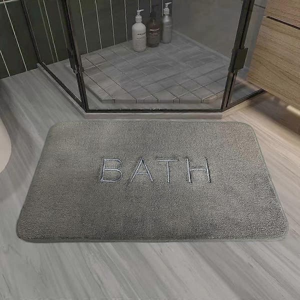 Badrumsmatta i Memory Foam, Broderad Golvmatta för Badrum, Tjock ...