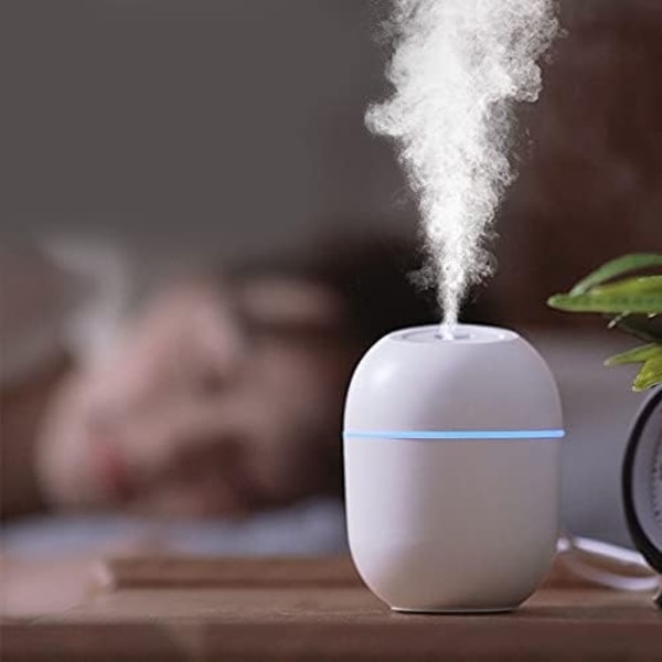 260 ml USB luftfuktare med 2 lägen dimma LED nattljus luftfuktare dimma med timerfunktion