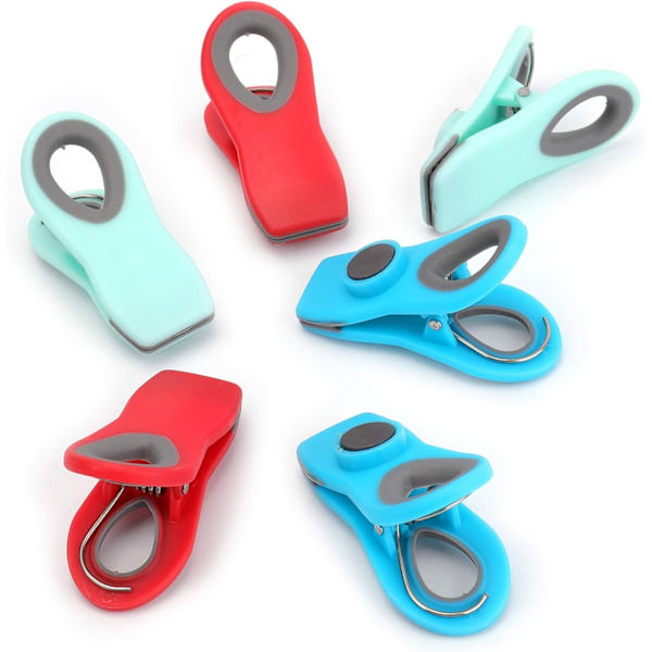 12-pack potatischipsklipp, magnetiska matklipp, köksklipp för kylskåp snacksäck mat st