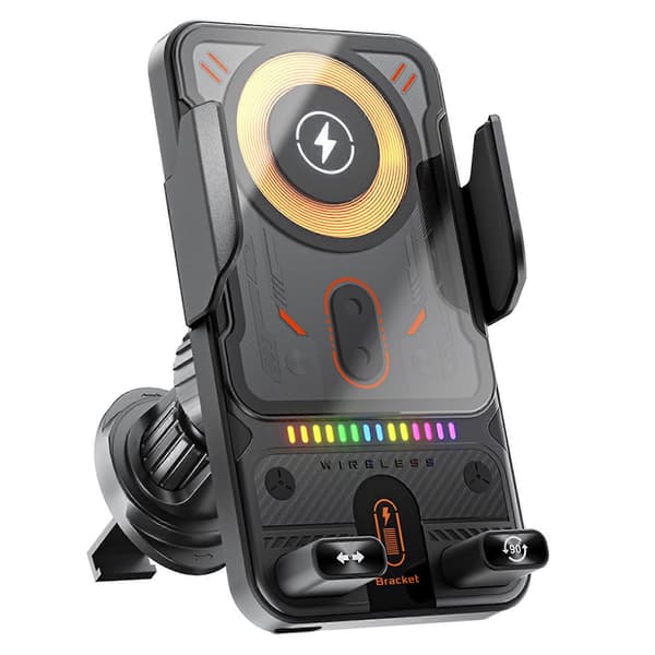 360 Degree Rotating Navigation Car Phone Holder Secure Air Vent Grip with Stable Support for iPhone Androids Black