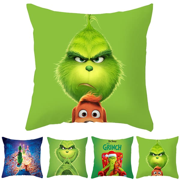 Julgrinch Putetrekk Dekor Jul Dekor Hjem Sofa Dekor
