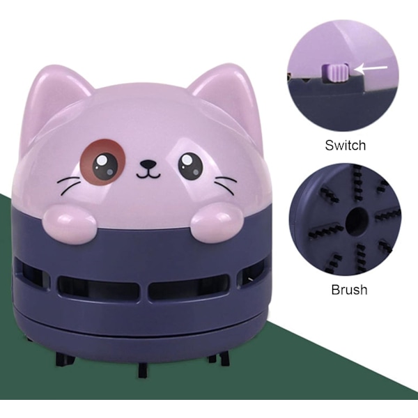 Mini skrivbordsdammsugare, Mini smuldammsugare, Låg ljudnivå Energisparande Sladdlös dammsugare