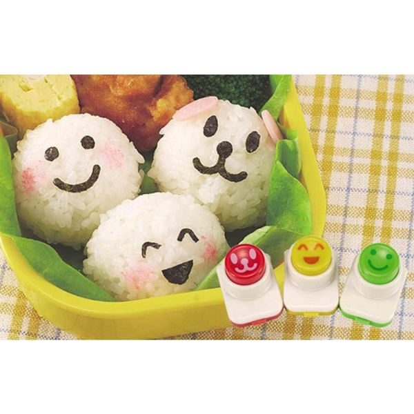 3 st Onigiri-form Sushi-form Ansikte Leende Mönster Dekoration Diy Präglingsenhet