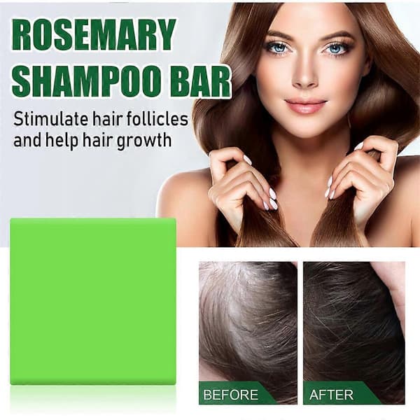 1-3 stk. Rosmarin Shampoo Bar mod hårtab Solid Shampoo Conditioner Bar Reparer beskadiget hår Styrker håret