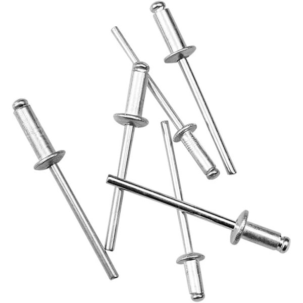 120 st blindnit i aluminiumlegering med kupolhuvud, popnit med runt huvud, öppen nitförvaring
