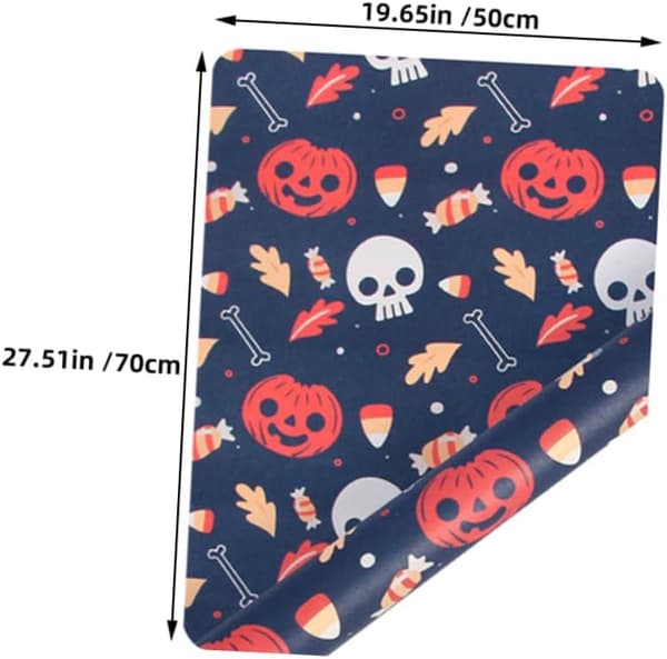 Halloween Gift Wrapping Paper 10 Sheets 50x70cm Spooky Patterns DIY Party Decorations